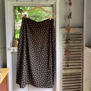 LOFT Floral Midi Skirt